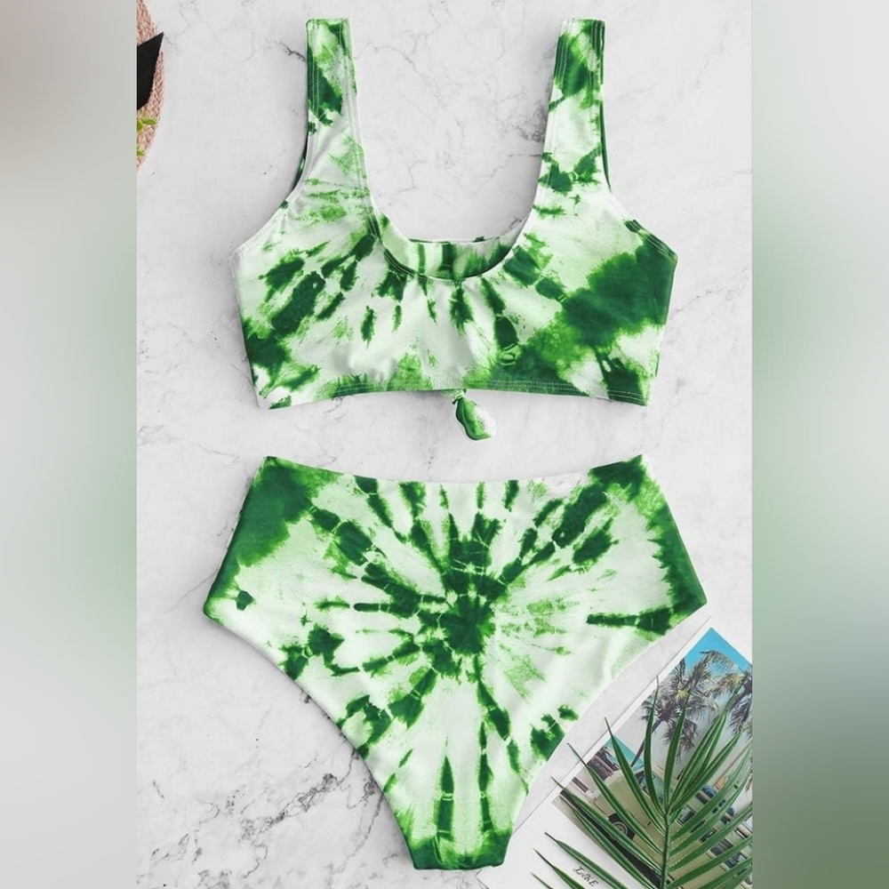 💚ZAFUL Women's Knot Scoop Neck Bikini Set - Picture 2 of 5